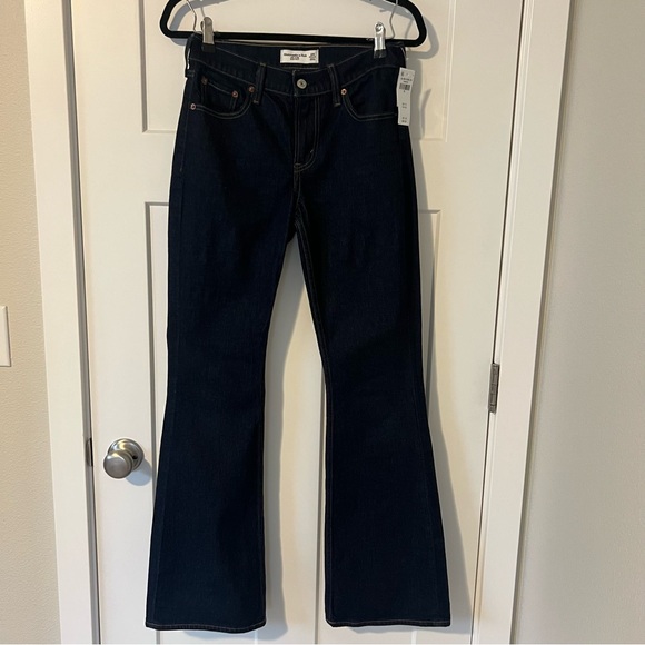 NWT Abercrombie & Fitch A&F Dark Rinse Mid Rise Bootcut Jeans Size 25R - Picture 5 of 10